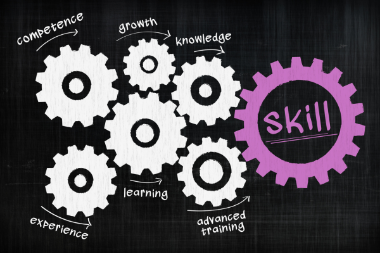 A vibrant collage of various skills represented through icons, showcasing a diverse range of talents and expertise.