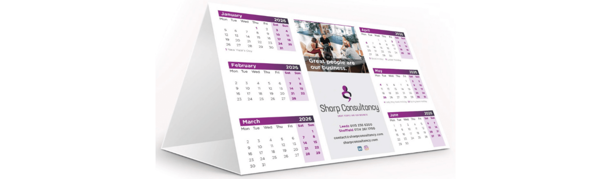 Sharp Consultancy's 2026 Desk Calendar