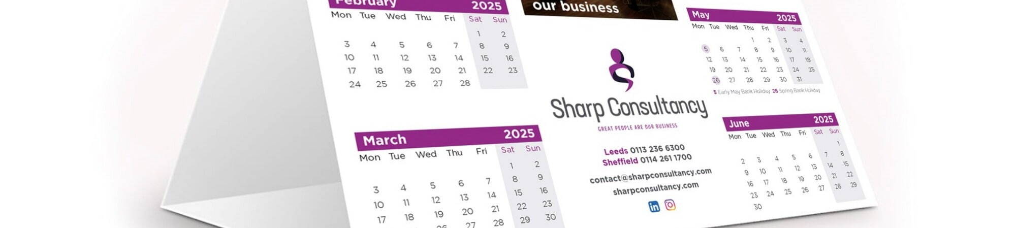 Sharp Consultancy's 2025 Desk Calendar