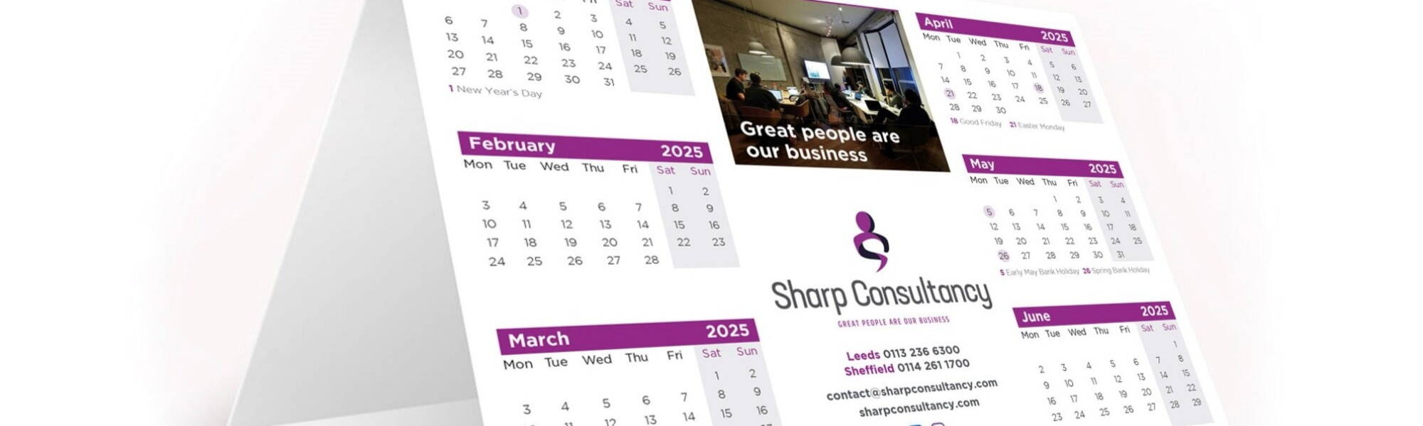 Sharp Consultancy's 2025 Desk Calendar