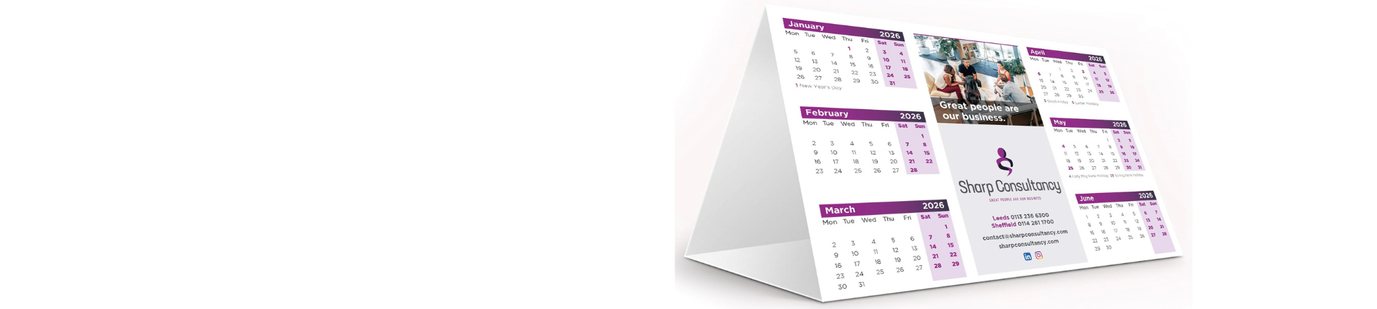 Sharp Consultancy's 2026 Desk Calendar